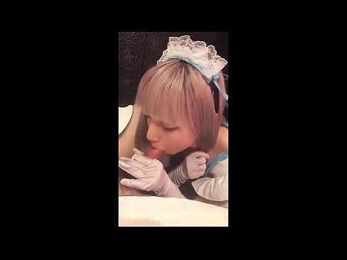 ❤️ Idol Japanese [mayuka], Aṣọ iranṣẹbinrin Faranse, apakan 1, ifefẹfẹ ati fifẹ kuro pẹlu ipara ❤️❌  si wa ❤